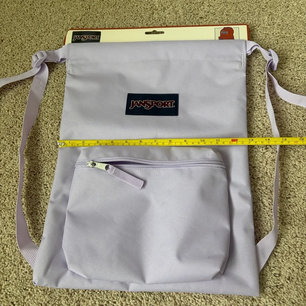 Jansport Lavender Cinch Backpack Pastel Lilac